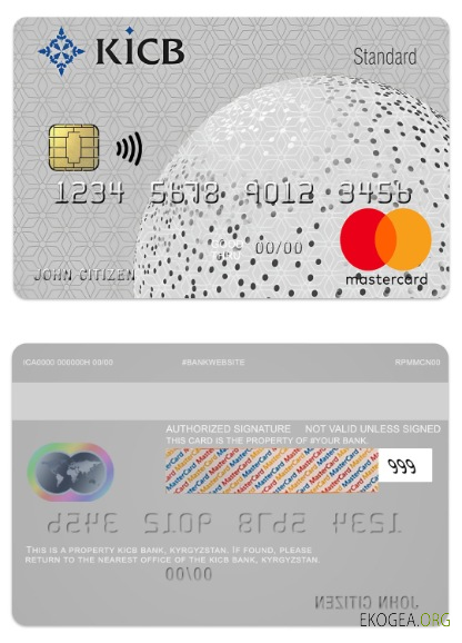 Kirghizistan KICB Bank standart mastercard